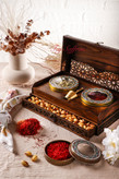 باکس چوبی کادویی زعفران و هل لوکس